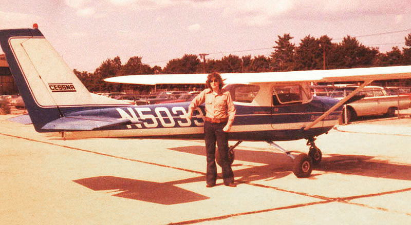 Roger Silber flight training at age 16